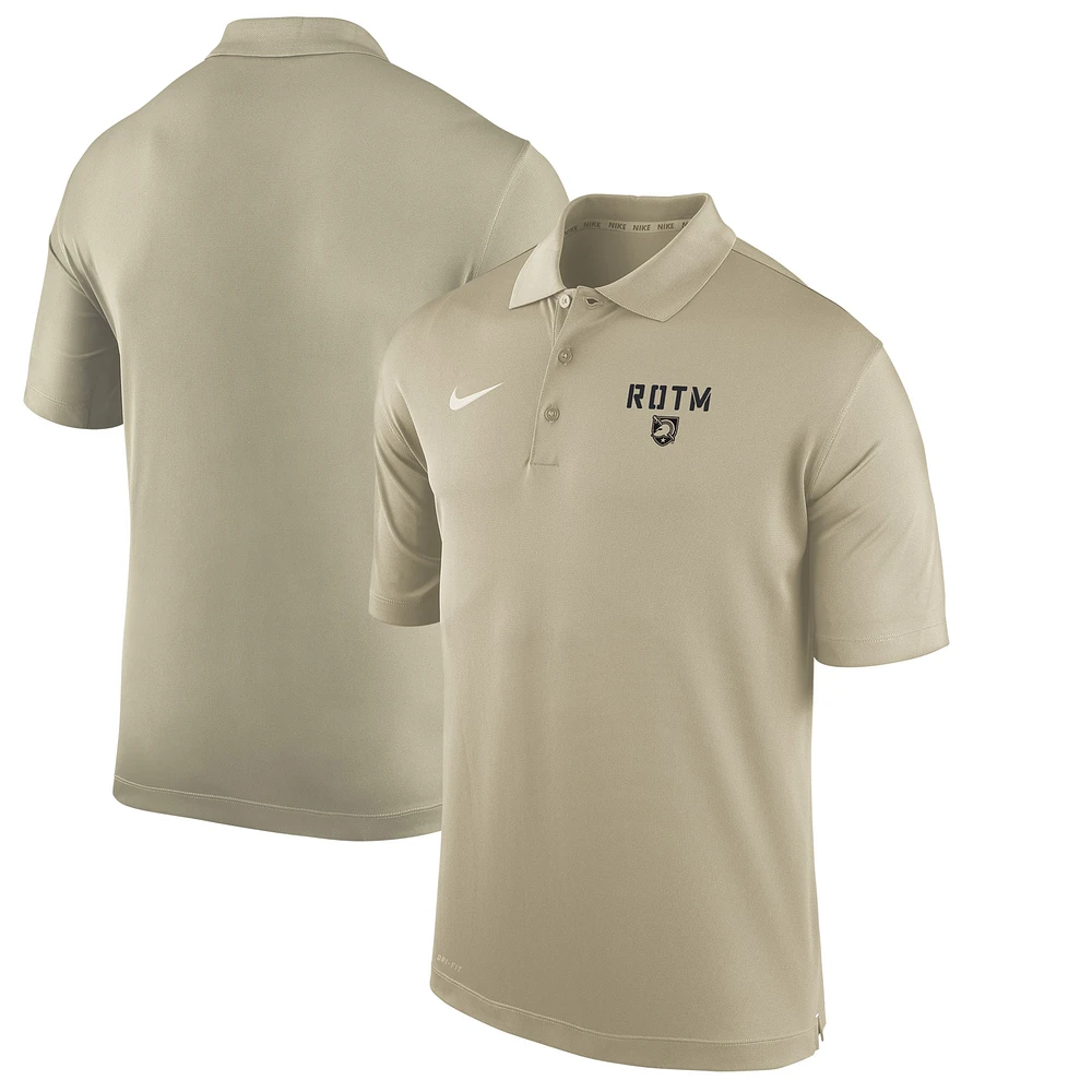 Polo de performance universitaire Nike Tan Army Black Knights 2023 Rivalry Collection pour homme