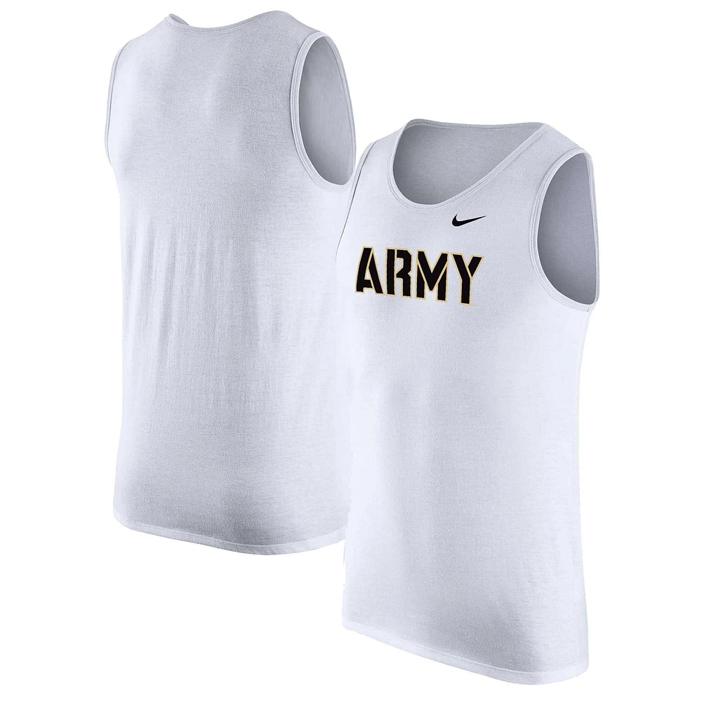 Men's Nike White Army Black Knights Tank Top