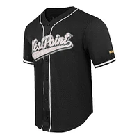 Maillot de baseball à boutons complets en maille Pro Standard Black Army Knights pour hommes