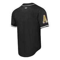 Maillot de baseball à boutons complets en maille Pro Standard Black Army Knights pour hommes