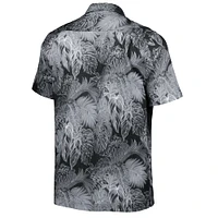 Men's Tommy Bahama Black Army Knights Coast Luminescent Fronds IslandZone Button-Up Camp Shirt