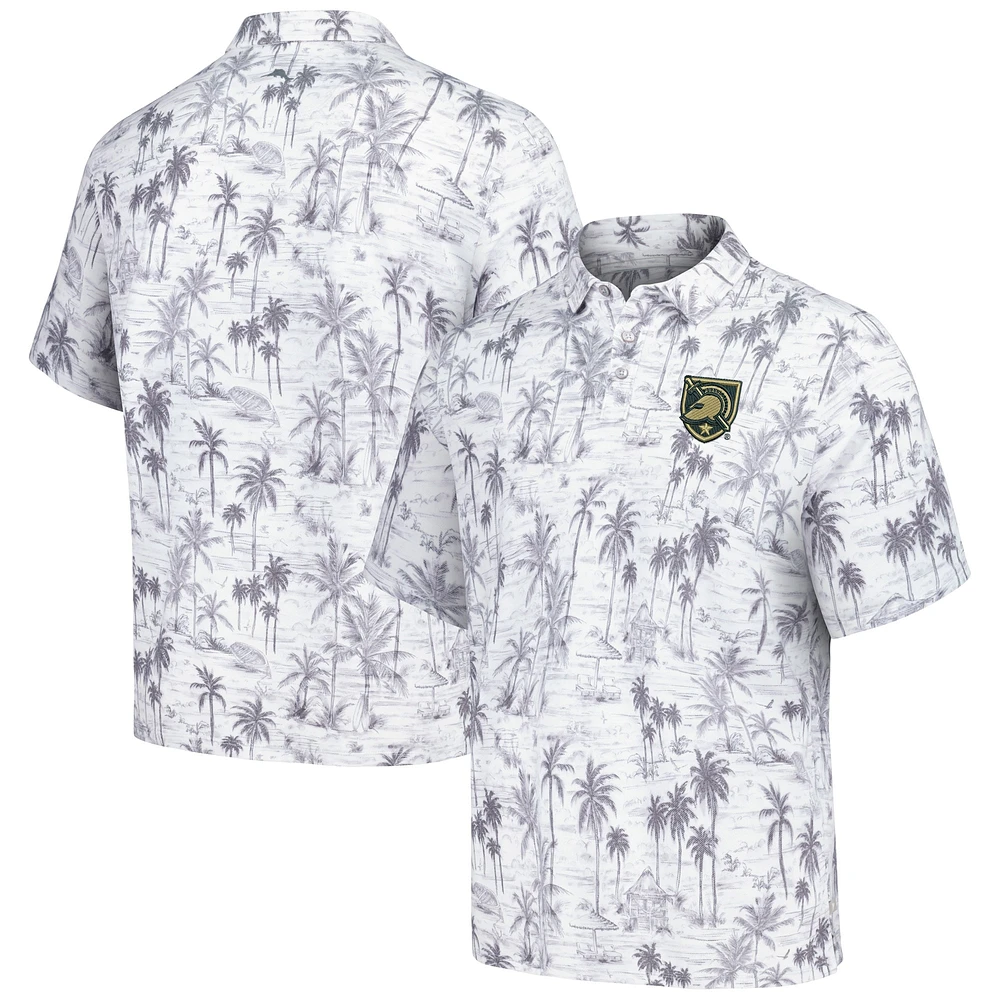 Polo tri-mélange Tommy Bahama Grey Army Black Knights Sport Cabana Shores IslandZone pour hommes