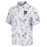 Men's Tommy Bahama Gray Army Black Knights Sport Cabana Shores IslandZone Tri-Blend Polo