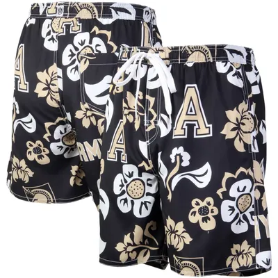 Army Black Knights Wes & Willy Floral Volley Logo Swim Trunks