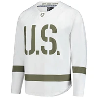 Men's White/Olive Army Black Knights Replica Hockey Jersey