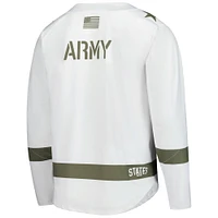 Men's White/Olive Army Black Knights Replica Hockey Jersey