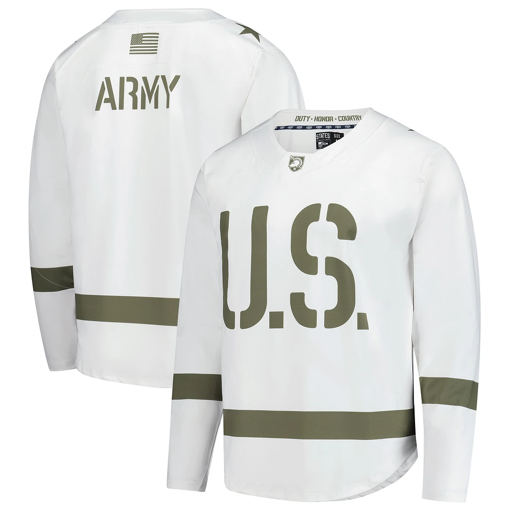 Maillot de hockey réplique Army Black Knights blanc/olive pour homme