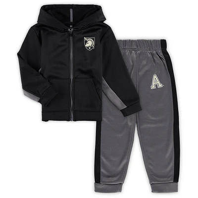 Toddler Colosseum Black/Gray Army Black Knights Shark Full-Zip Hoodie Jacket & Pants Set