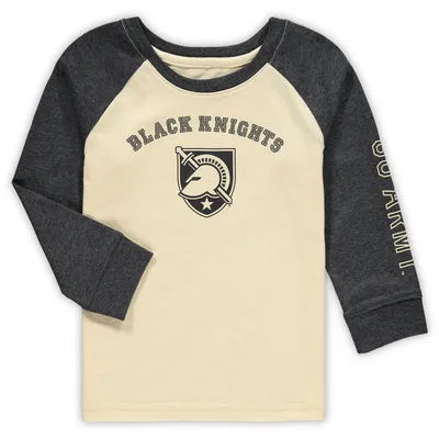 Army Black Knights Colosseum Toddler Long Sleeve Raglan T-Shirt - Heathered Gold