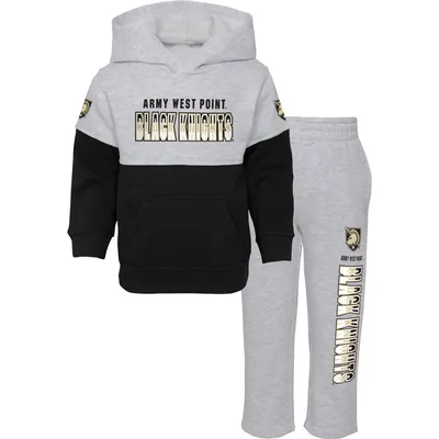 Army Black Knights Toddler Playmaker Pullover Hoodie & Pants Set - Heather Gray/Black