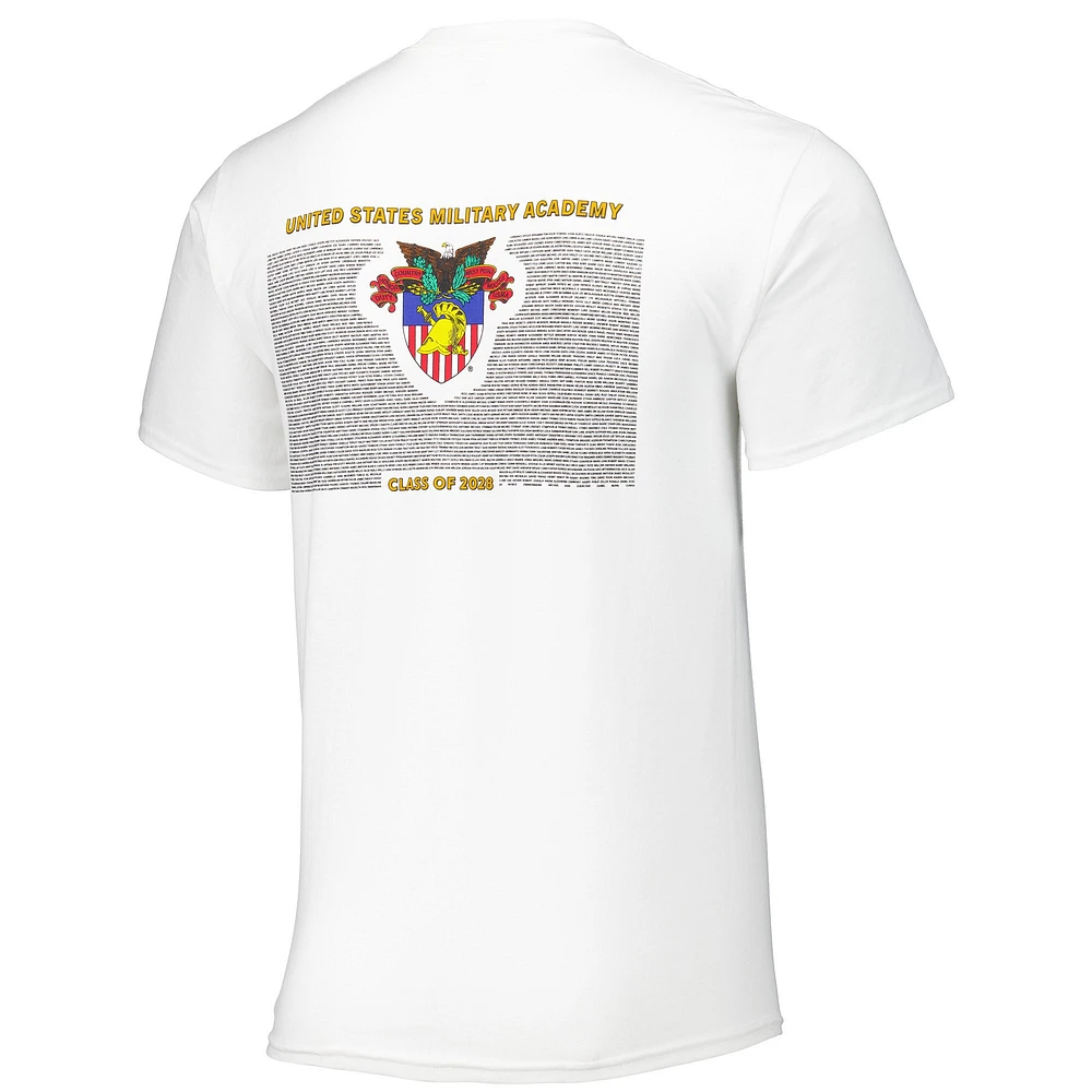 T-shirt unisexe de l'armée blanche Black Knights West Point, classe 2028, jour réception