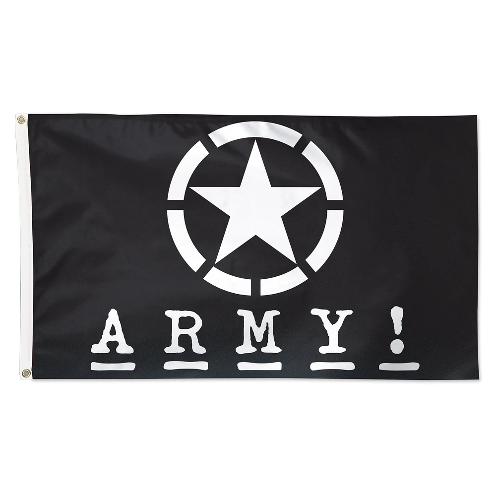 Drapeau de luxe unilatéral WinCraft Army Black Knights 3' x 5'