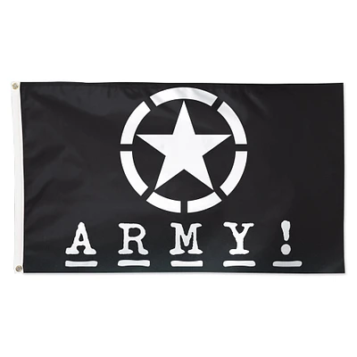 Drapeau de luxe unilatéral WinCraft Army Black Knights 3' x 5'