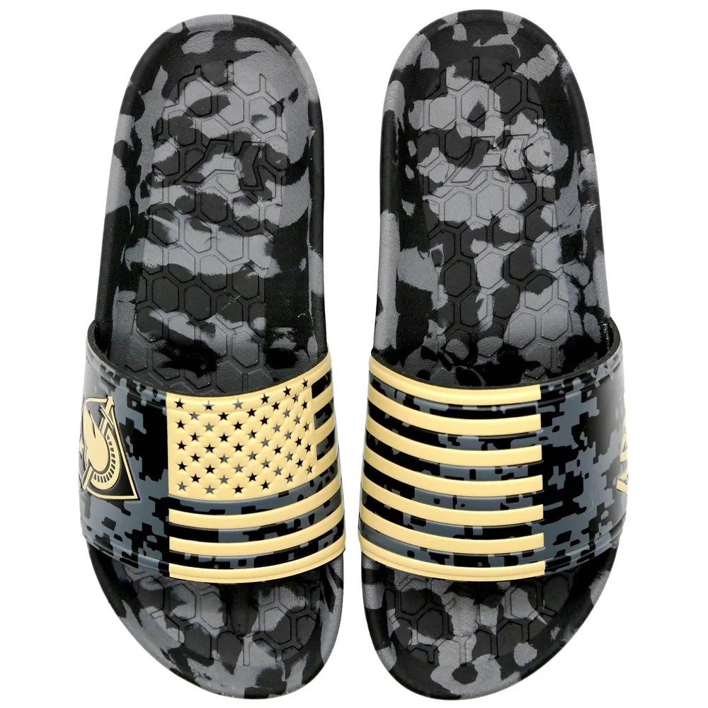 Store positur Formen Lids Army Black Knights Women's Hype Slydr Slide Sandals - Black/Gold |  Green Tree Mall