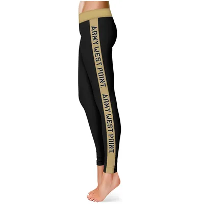 Army Black Knights Women's Plus Side Stripe Yoga Leggings - Black/Gold
