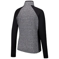 Women's Black/Heather Gray Army Black Knights Finalist Raglan Quarter-Zip Jacket