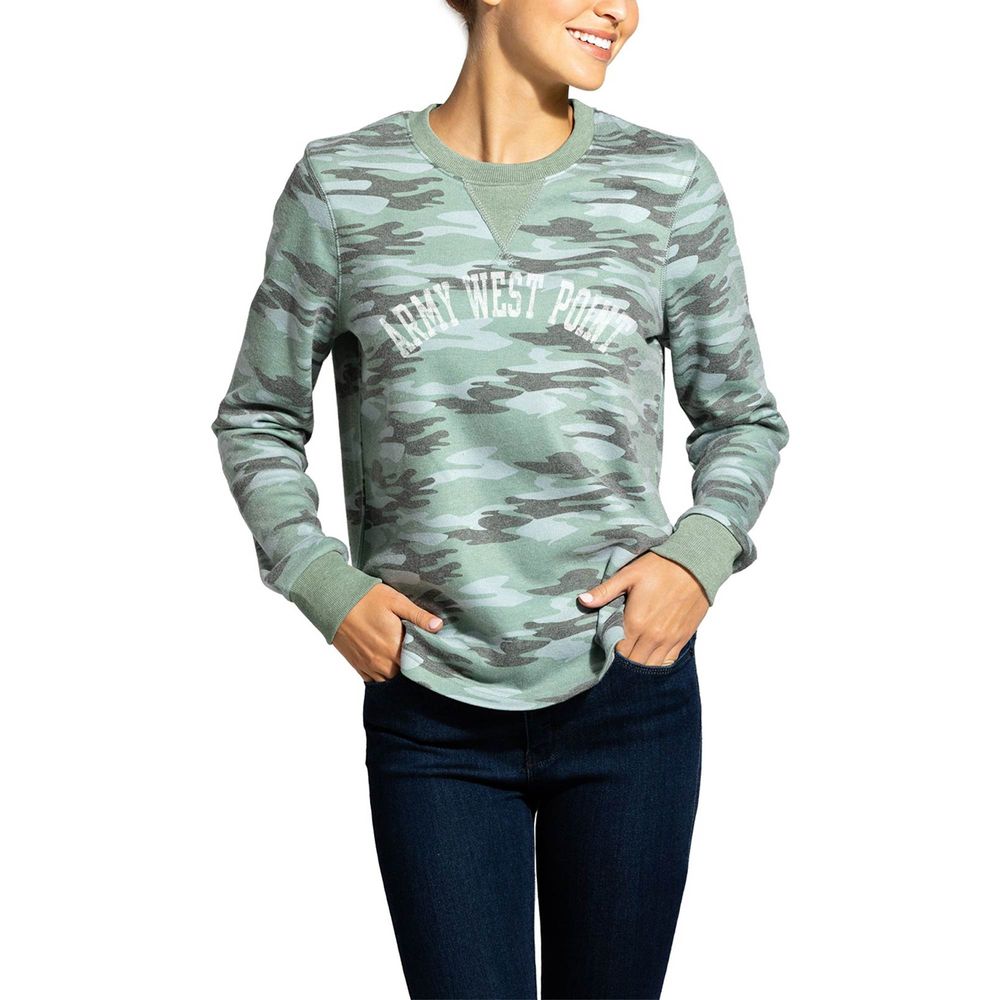 Women Army Camo Football T-Shirt in Black | Small