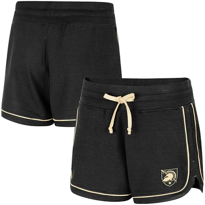 Women's Colosseum Black Army Knights Lil Sebastian Tri-Blend Shorts