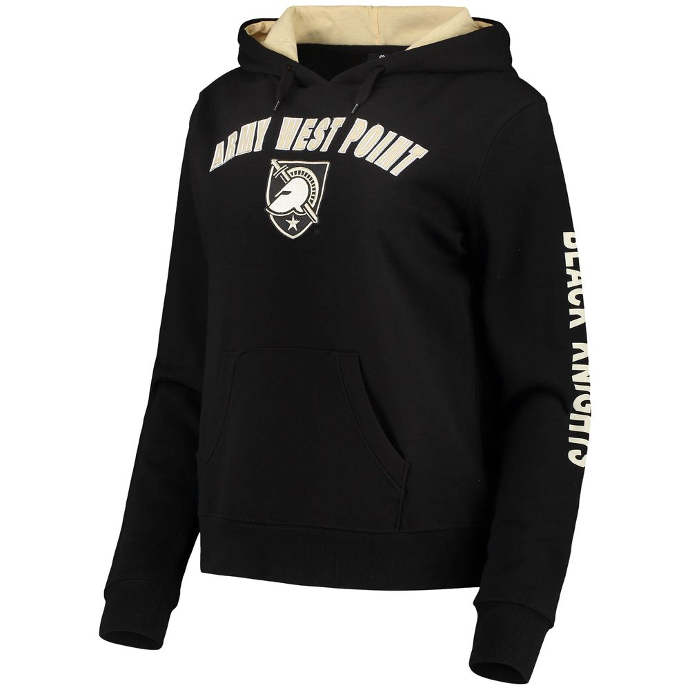 Women's Colosseum Black Army Knights Loud and Proud Pullover Hoodie