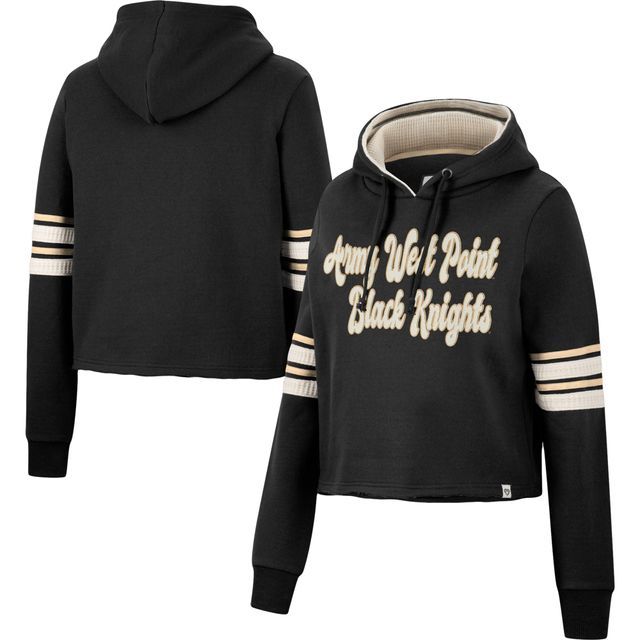 Sweat à capuche court rétro Colosseum Black Army Knights pour femme