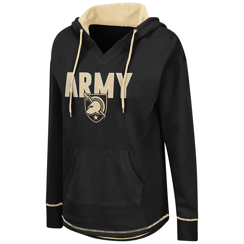 Women's Colosseum Black Army Knights Tunic Pullover Hoodie