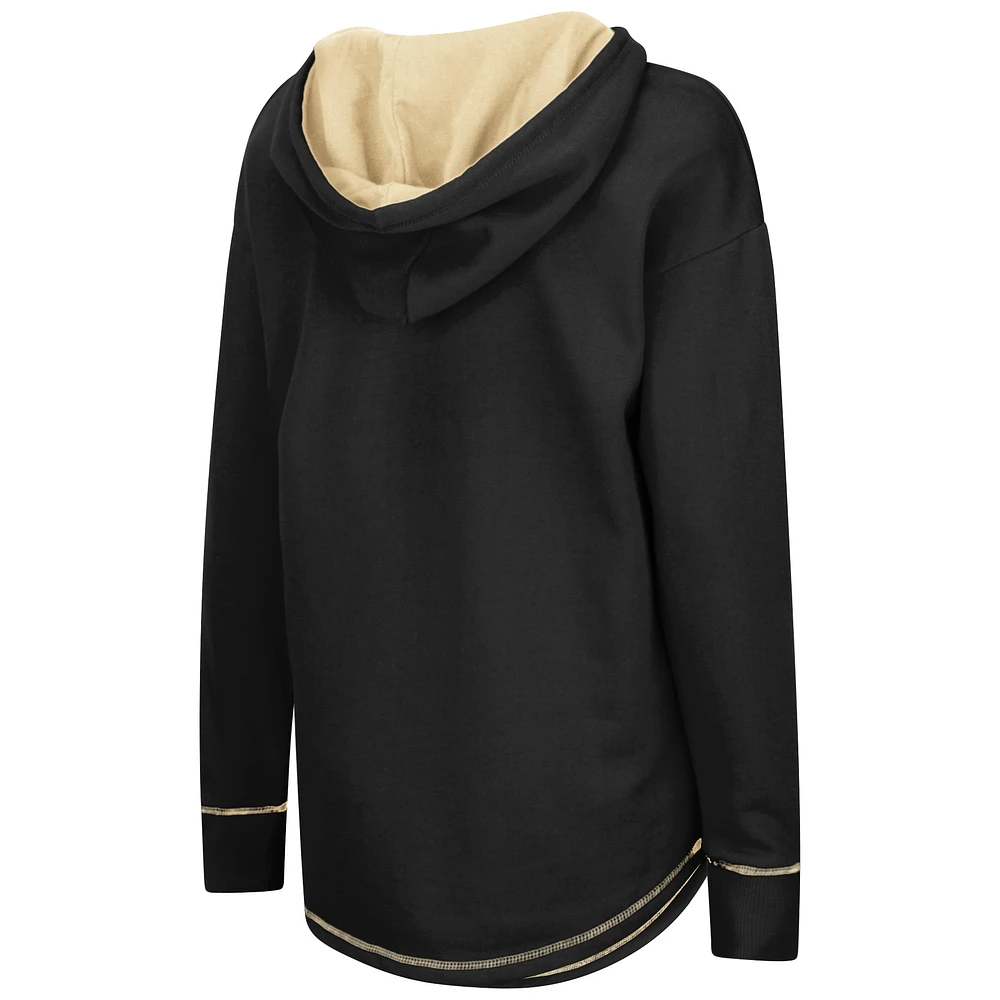 Women's Colosseum Black Army Knights Tunic Pullover Hoodie