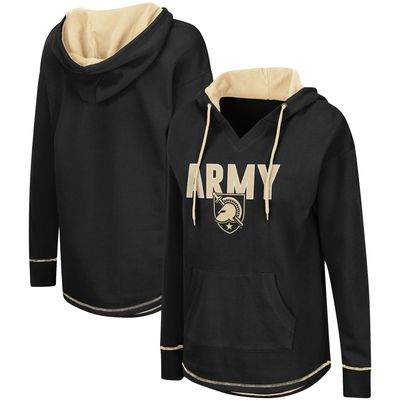 Women's Colosseum Black Army Knights Tunic Pullover Hoodie