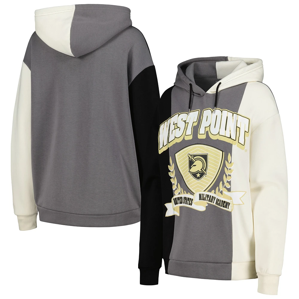 Women's Gameday Couture Black Army Knights Hall of Fame Colorblock Pullover Hoodie