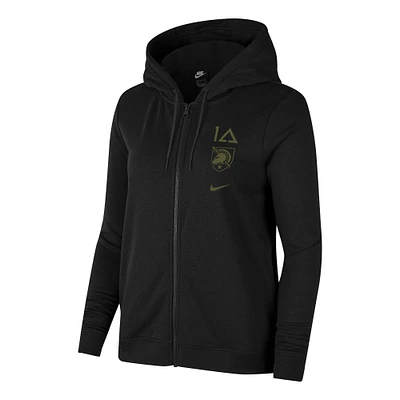 Women's Nike Black Army Knights 1st Armored Division Old Ironsides Operation Torch Full-Zip Hoodie