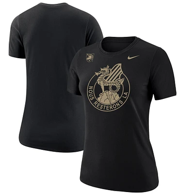 T-shirt Nike Black Army Knights 2023 Rivalry Collection Crest Core pour femme