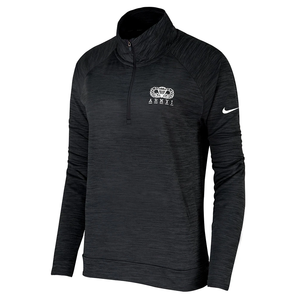 Veste Nike Black Army Knights 2024 Rivalry Collection Pacer Performance à quart de zip pour femme