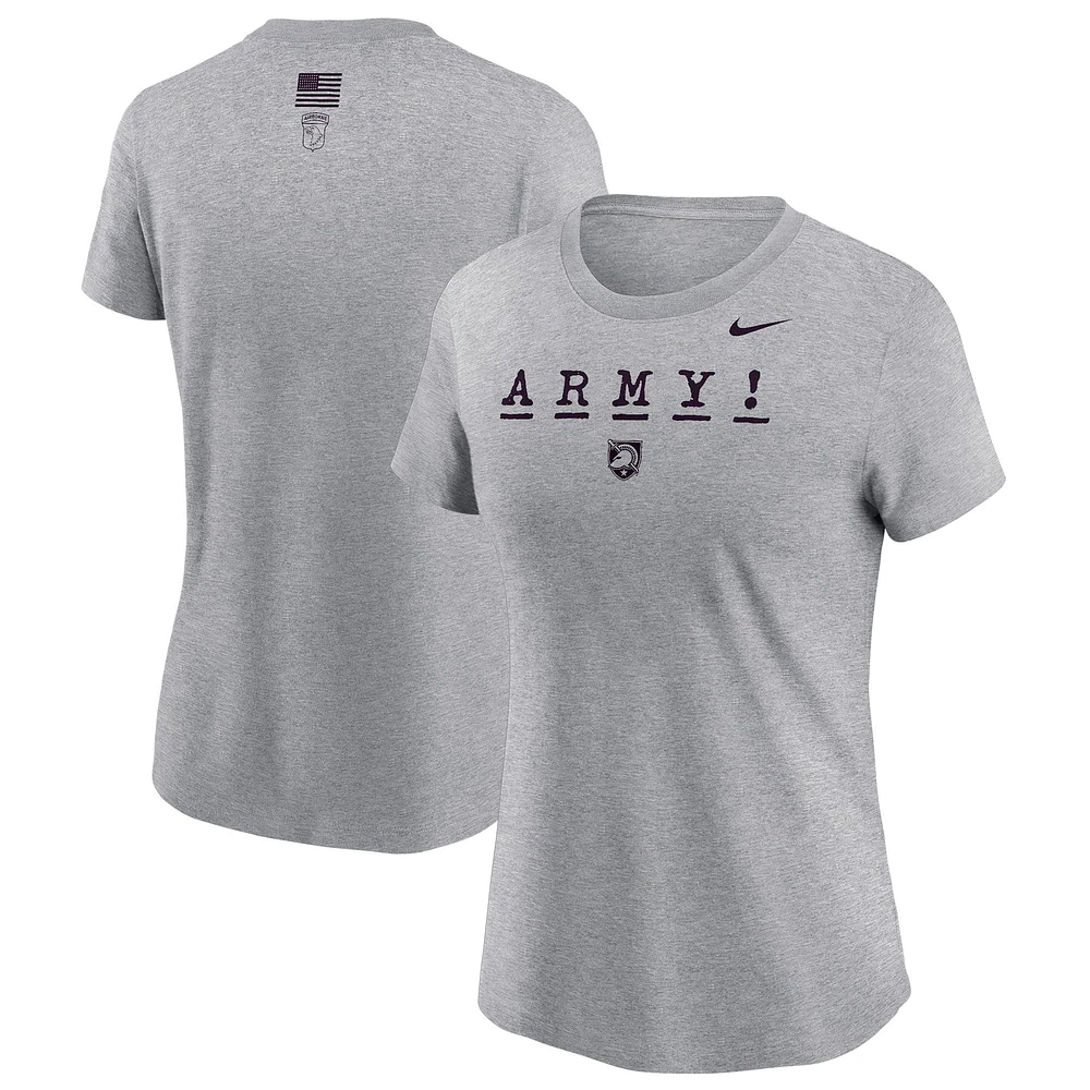 T-shirt Nike gris Army Black Knights 2024 Rivalry Collection Army! pour femme