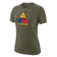 T-shirt Nike Olive Army Black Knights 1st Armoured Division Old Ironsides Operation Torch pour femme