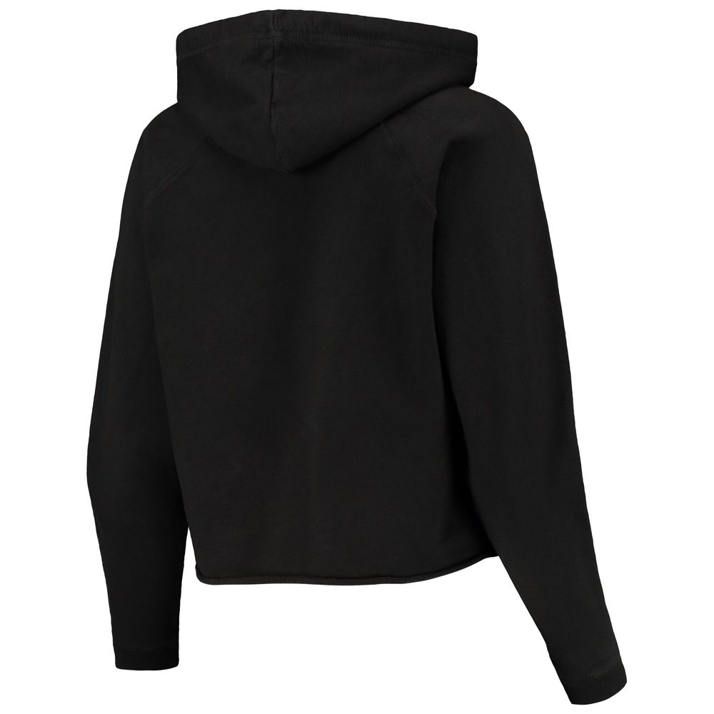 Women's Original Retro Brand Black Army Knights Vault Vintage Cropped Pullover Raglan Hoodie