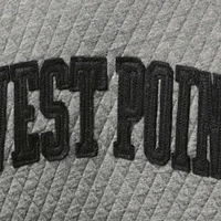 Women's Pressbox Heather Charcoal Army Black Knights Moose Quilted Pullover Sweatshirt