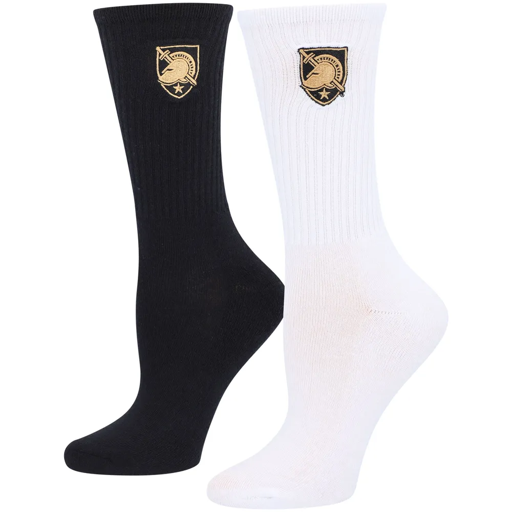 Lot de 2 paires de chaussettes noires/blanches Army Black Knights ZooZatz pour femmes