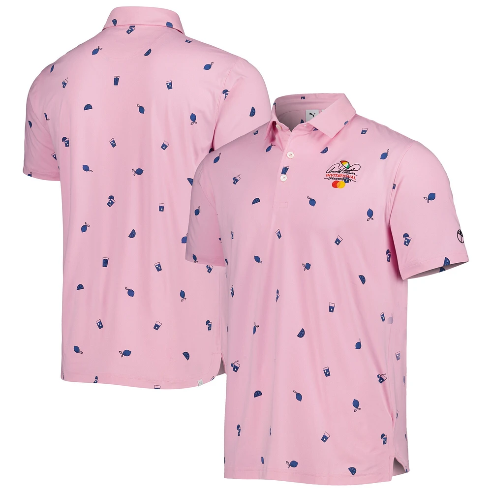 Men's Puma Pink Arnold Palmer Citrus CLOUDSPUN Polo