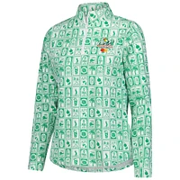 Women's Smith & Quinn  Green Arnold Palmer Invitational Geo Print Ava Quarter-Zip Pullover