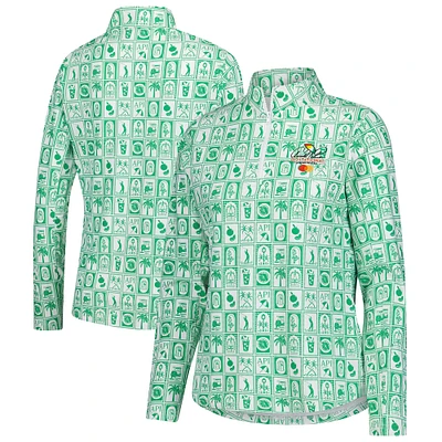 Women's Smith & Quinn  Green Arnold Palmer Invitational Geo Print Ava Quarter-Zip Pullover