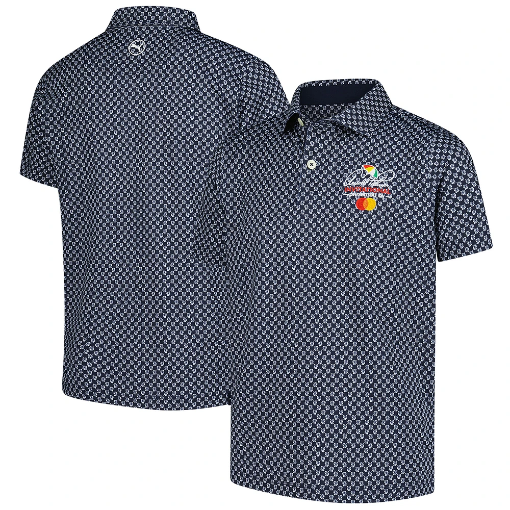 Boy's Youth Puma  Navy Arnold Palmer Invitational Mattr Micro Floral Polo