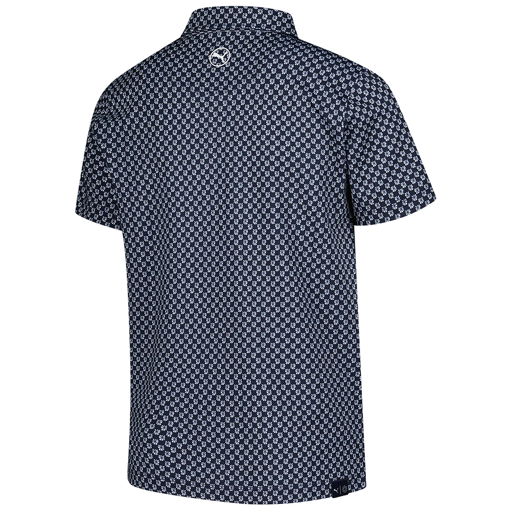Boy's Youth Puma  Navy Arnold Palmer Invitational Mattr Micro Floral Polo