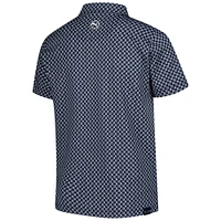 Boy's Youth Puma  Navy Arnold Palmer Invitational Mattr Micro Floral Polo