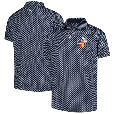 Boy's Youth Puma  Navy Arnold Palmer Invitational Mattr Micro Floral Polo