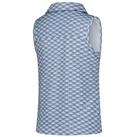Girl's Youth Puma  Blue Arnold Palmer Invitational Scallop Print Sleeveless Polo