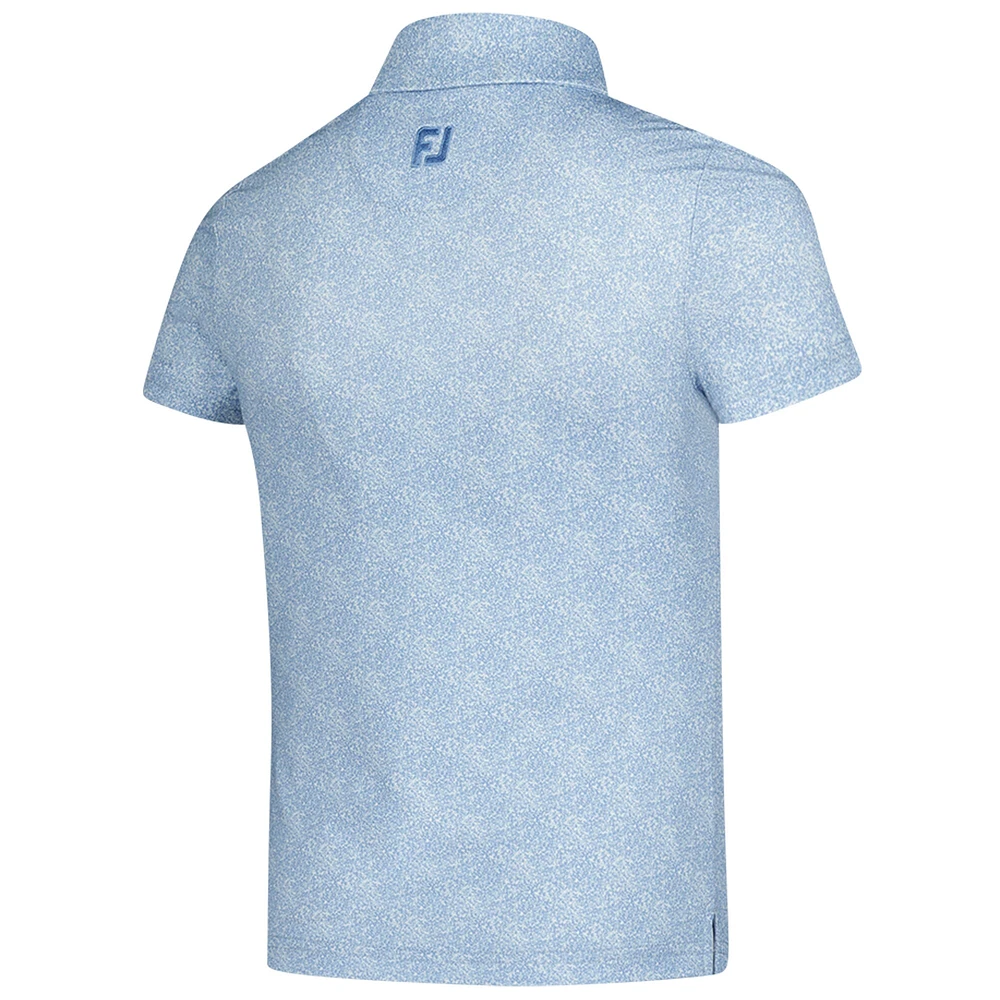 Girls Youth FootJoy Light Blue Arnold Palmer Invitational Speckle Print Polo