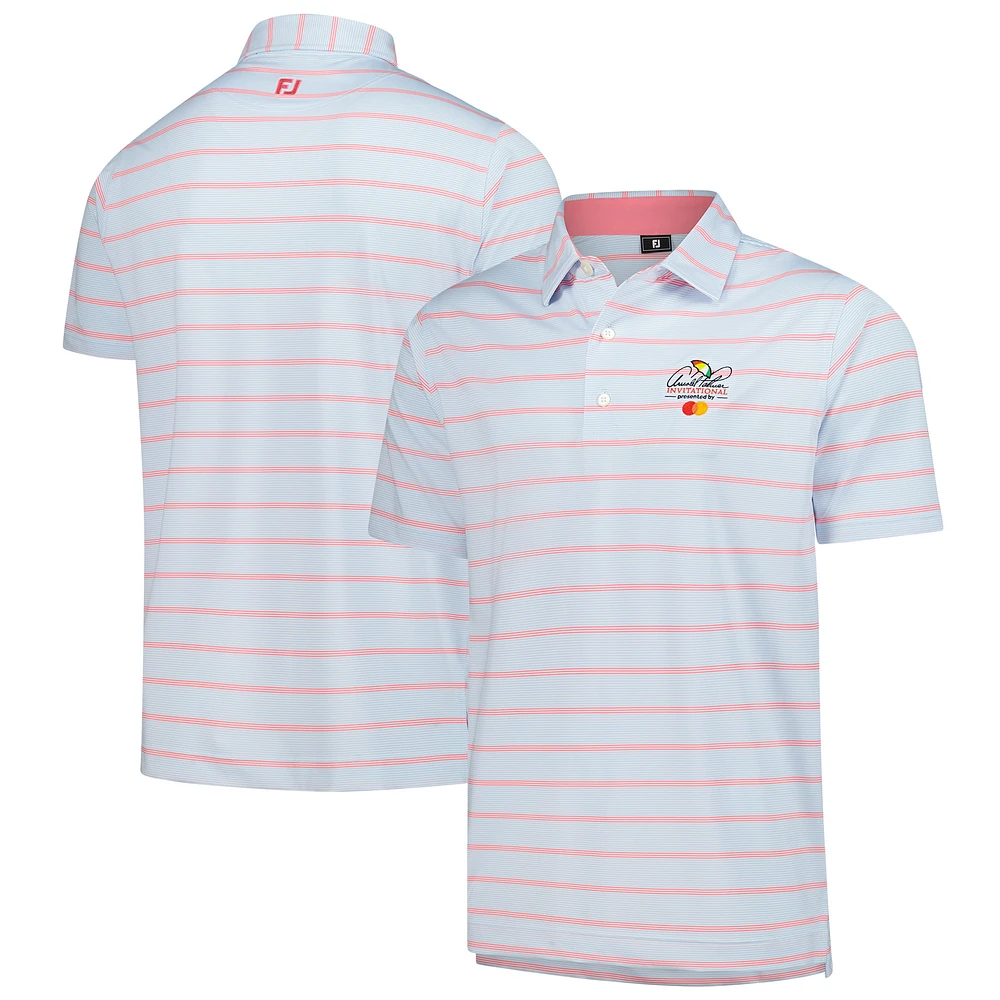 Polo FootJoy Arnold Palmer Invitational ProDry Multi Pinstripe Lisle blanc pour homme