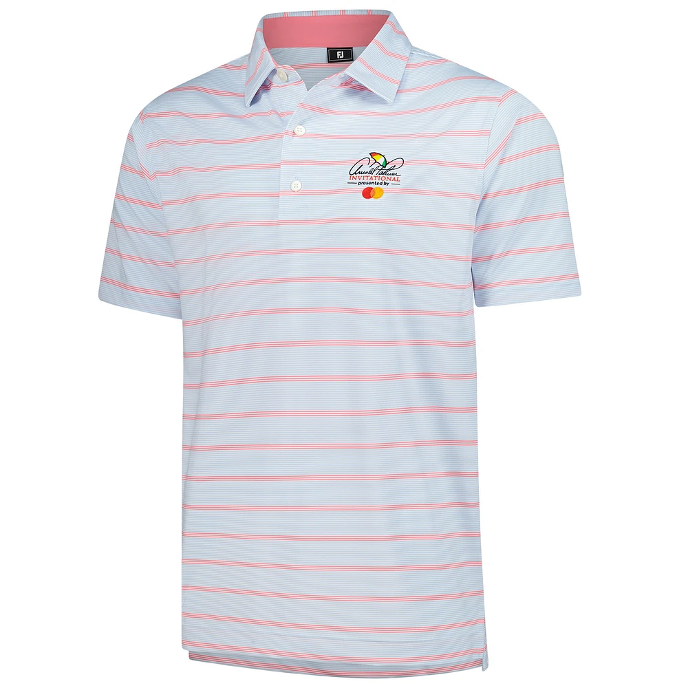 Polo FootJoy Arnold Palmer Invitational ProDry Multi Pinstripe Lisle blanc pour homme