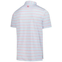 Polo FootJoy Arnold Palmer Invitational ProDry Multi Pinstripe Lisle blanc pour homme