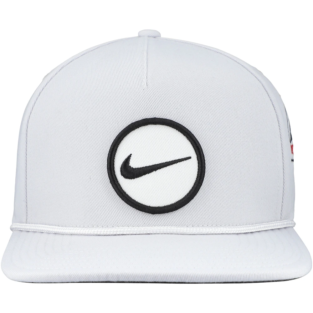 Casquette Nike Arnold Palmer Invitational Pro Retro Performance Snapback grise pour homme