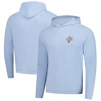 Men's Peter Millar  Blue Arnold Palmer Invitational Pine Sugar Stripe Performance Pullover Hoodie